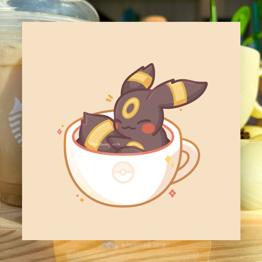 Umbreon Espresso Art Print