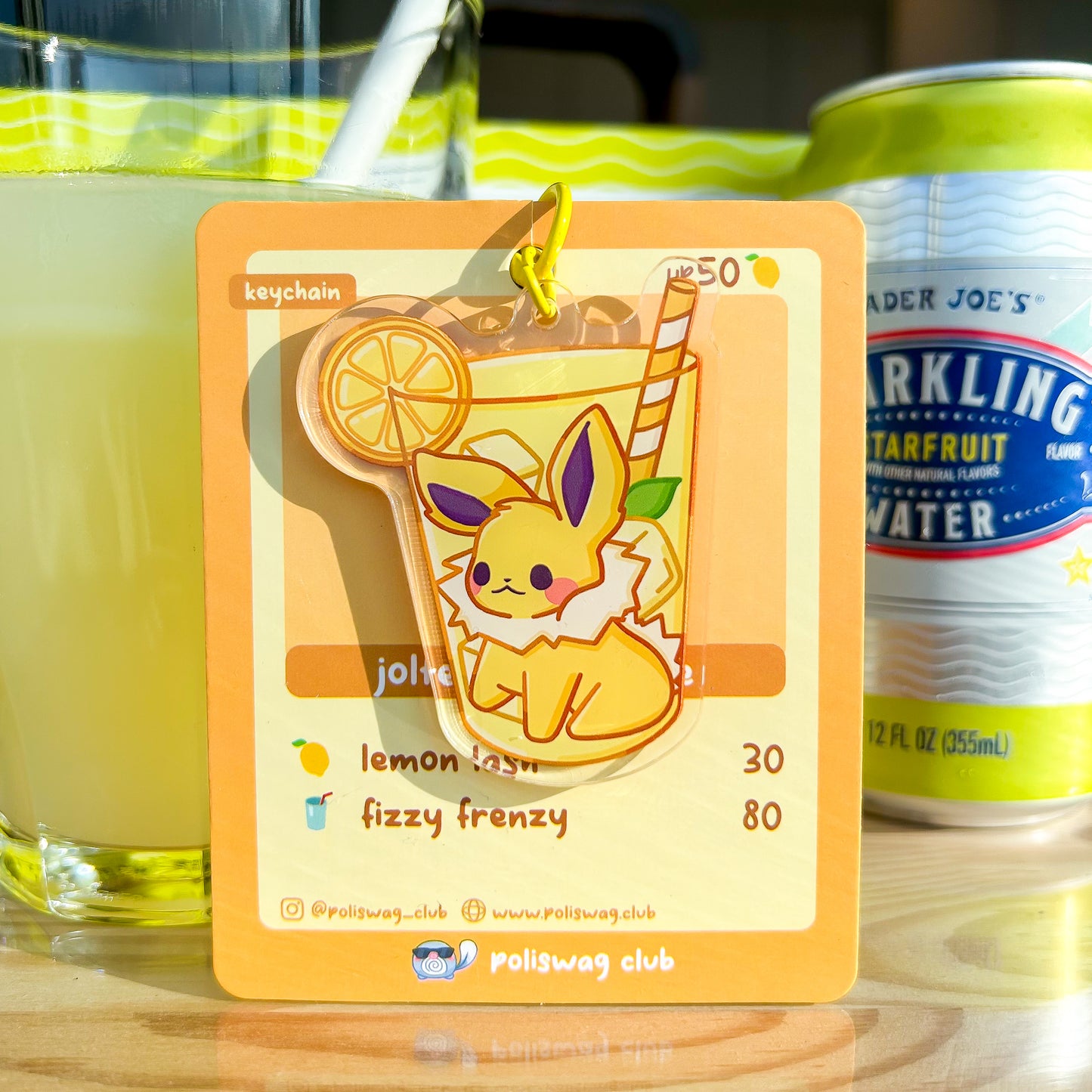 Eevee, Jolteon, Leafeon Keychain Bundle