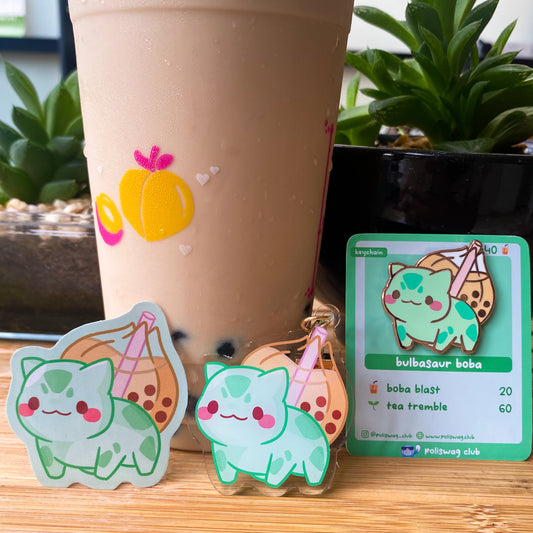 Bulbasaur Boba Milk Tea Bundle