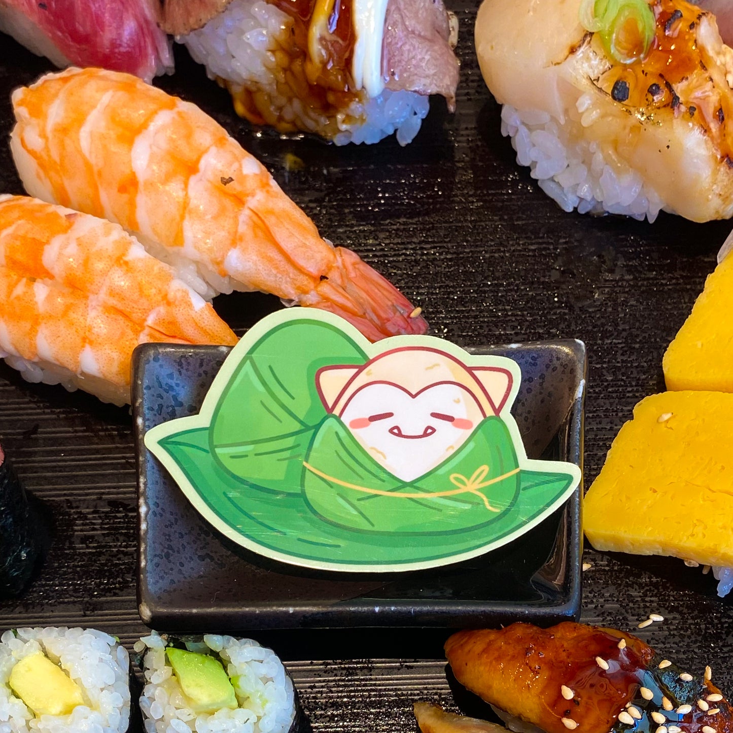 Snorlax Onigiri Rice Keychain