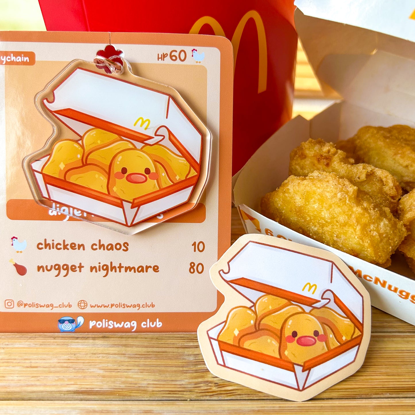 Pikachu Fries Keychain