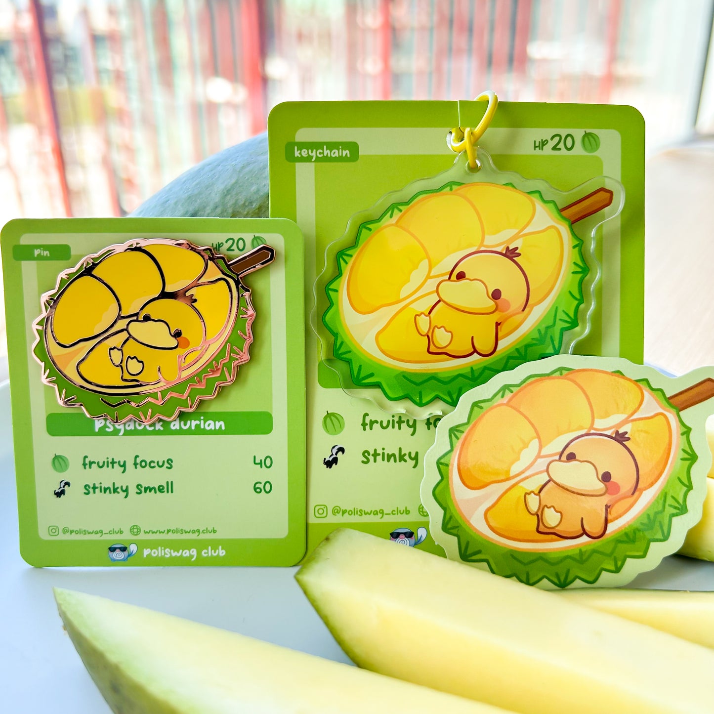 Psyduck Durian Sticker