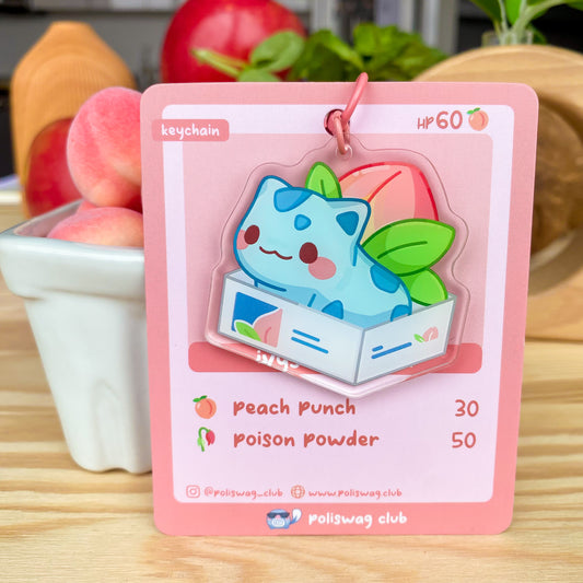 Ivysaur Peach Keychain