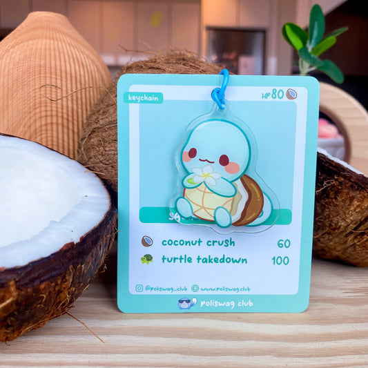 Squirtle Coconut Keychain