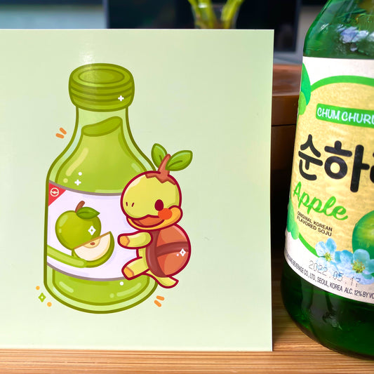 Turtwig Apple Soju Art Print