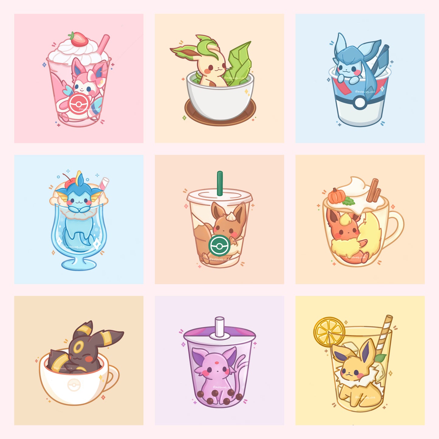 Vaporeon Ramune Float Art Print