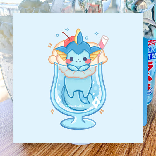 Vaporeon Ramune Float Art Print