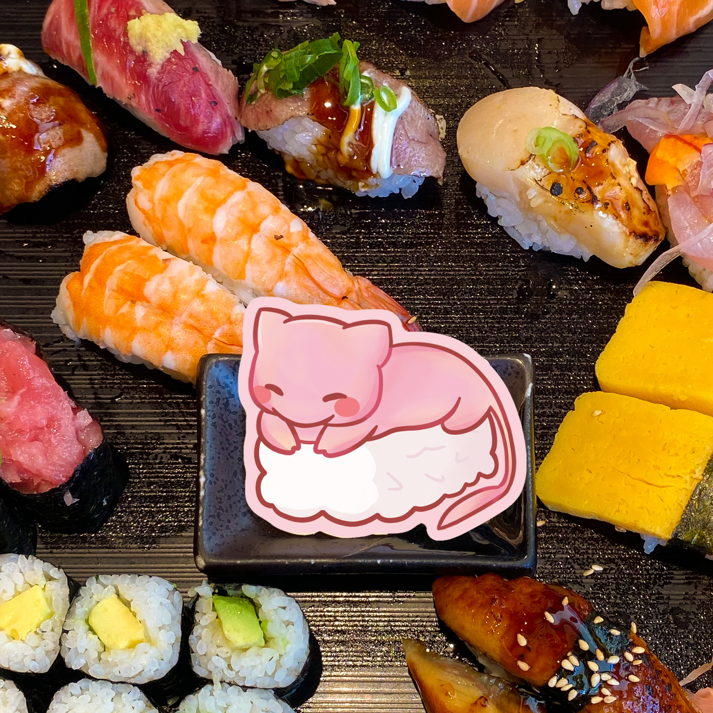 Mew Kingfish Sushi Sticker