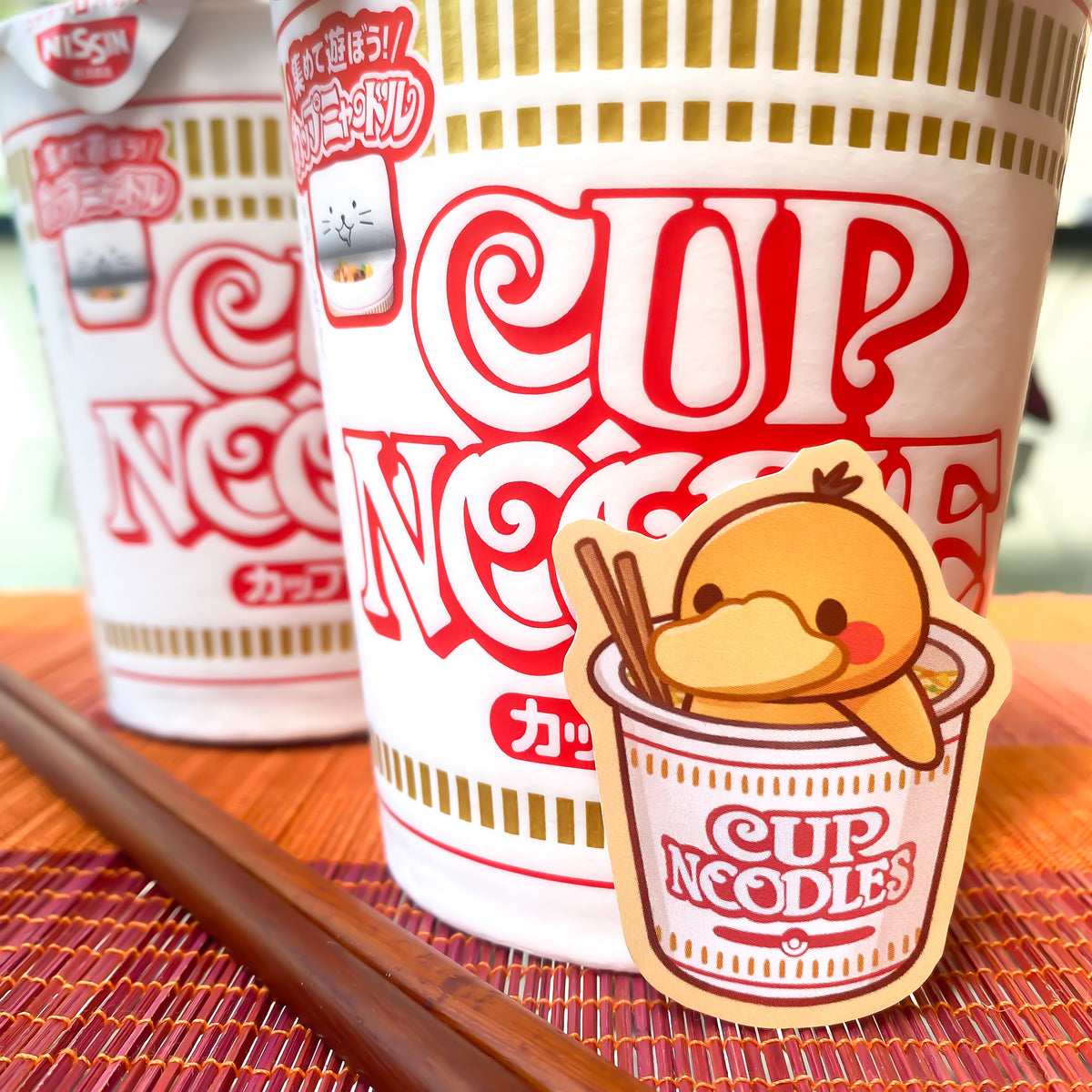 Psyduck Cup Noodles Sticker - Pokemon Food Merch | Poliswag Club