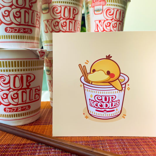 Psyduck Cup Noodles Art Print