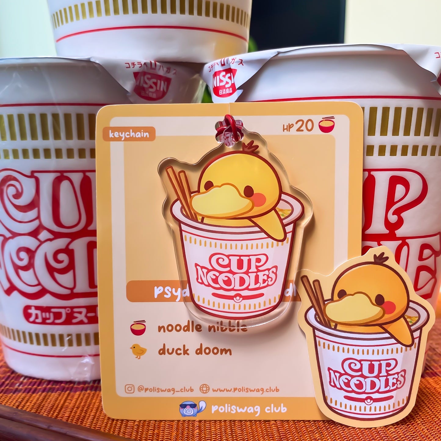 Psyduck Cup Noodles Keychain