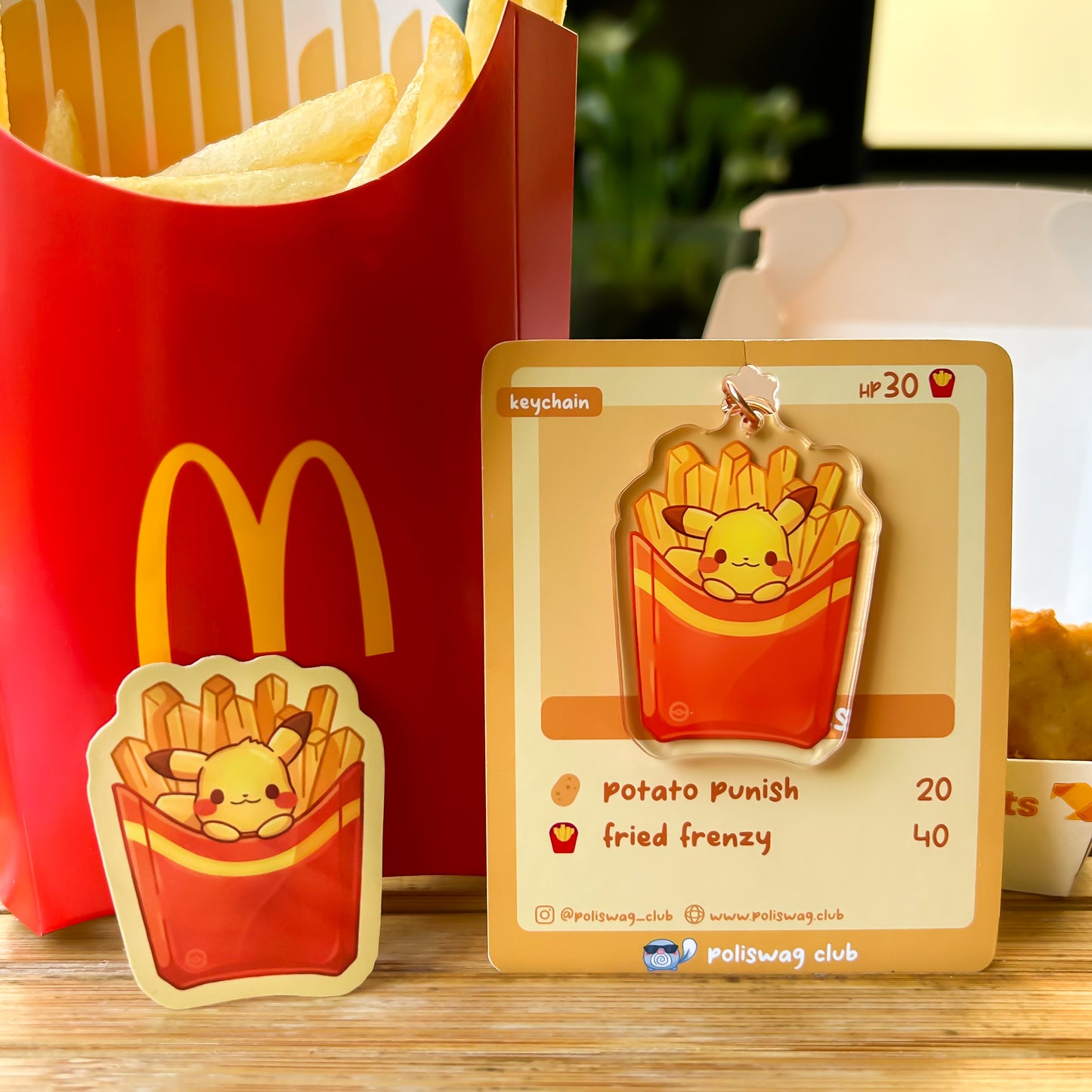 Pikachu Fries Sticker