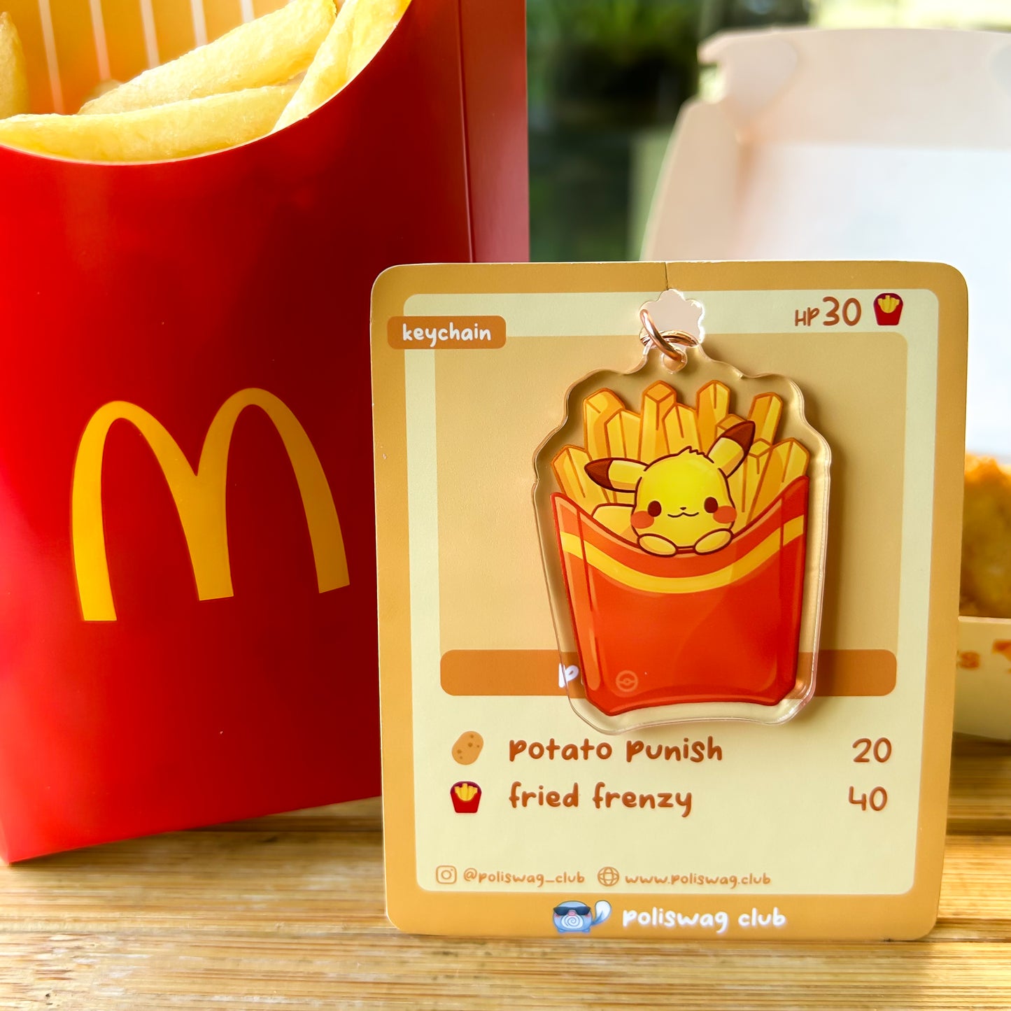 Pikachu Fries Keychain