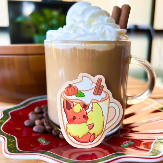 Flareon Pumpkin Spice Latte Sticker