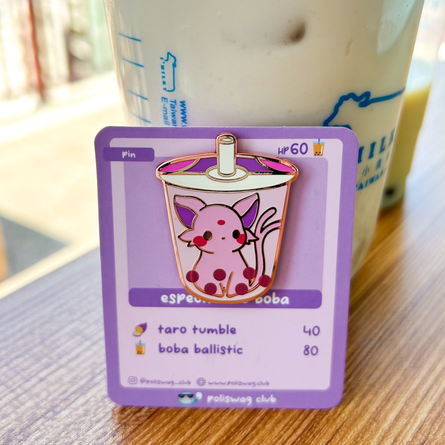 Espeon Taro Boba Pin