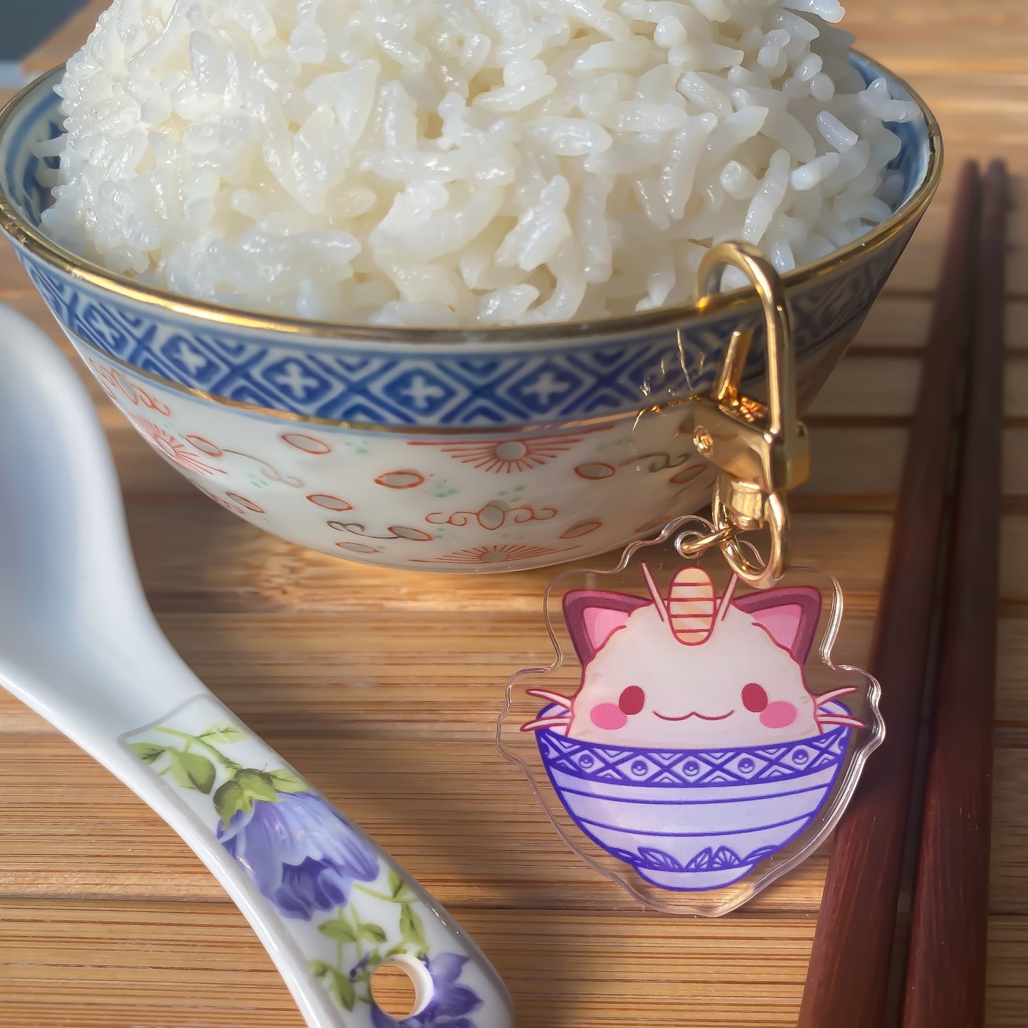 Meowth Rice Keychain [Small]