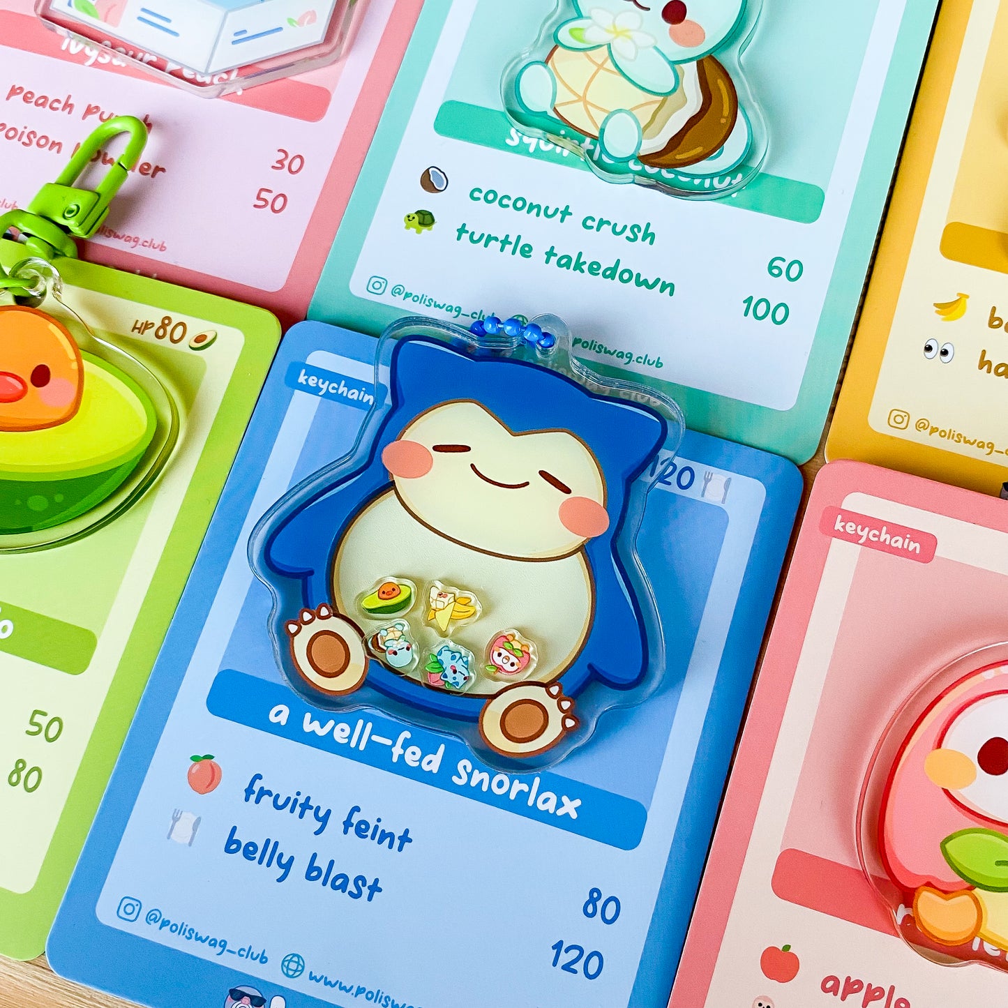 Snorlax Shaker Keychain - Pokemon Food Merch | Poliswag Club Snorlax Shaker Keychain - Pokemon Food Merch | Poliswag Club