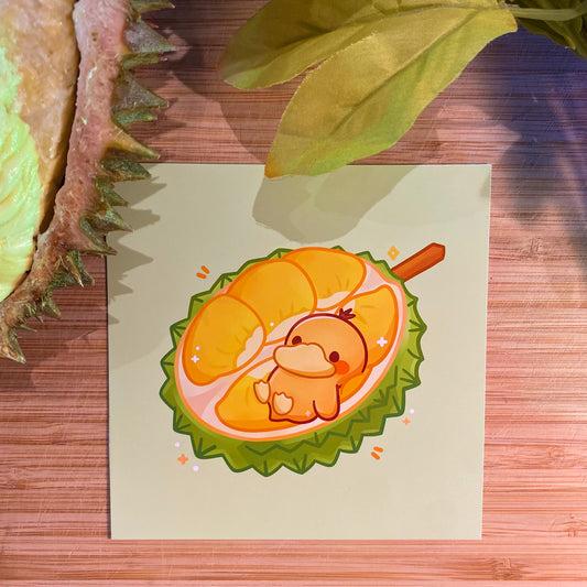 Psyduck Durian Art Print