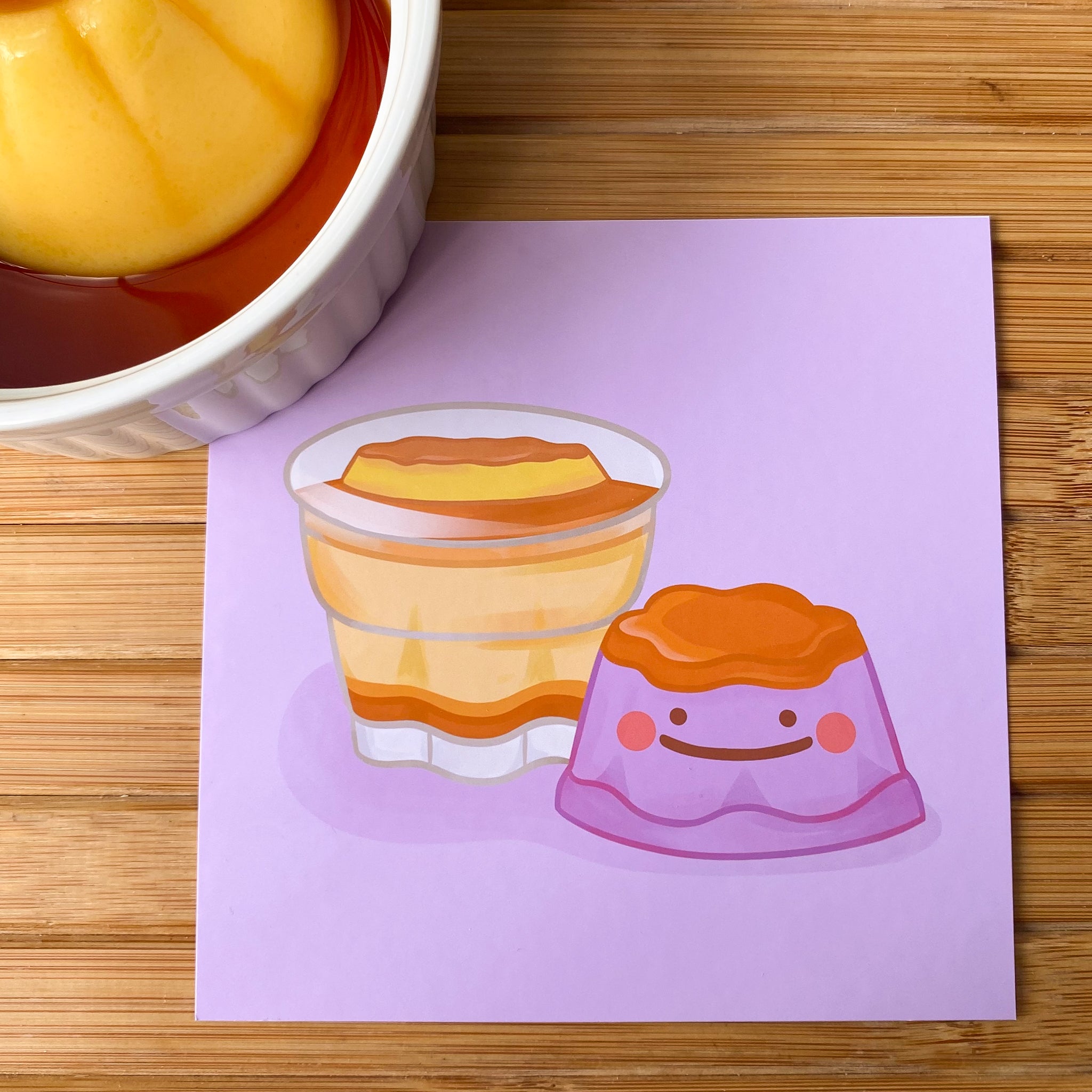 Ditto Custard Pudding Sticker - Pokemon Food Merch | Poliswag Club