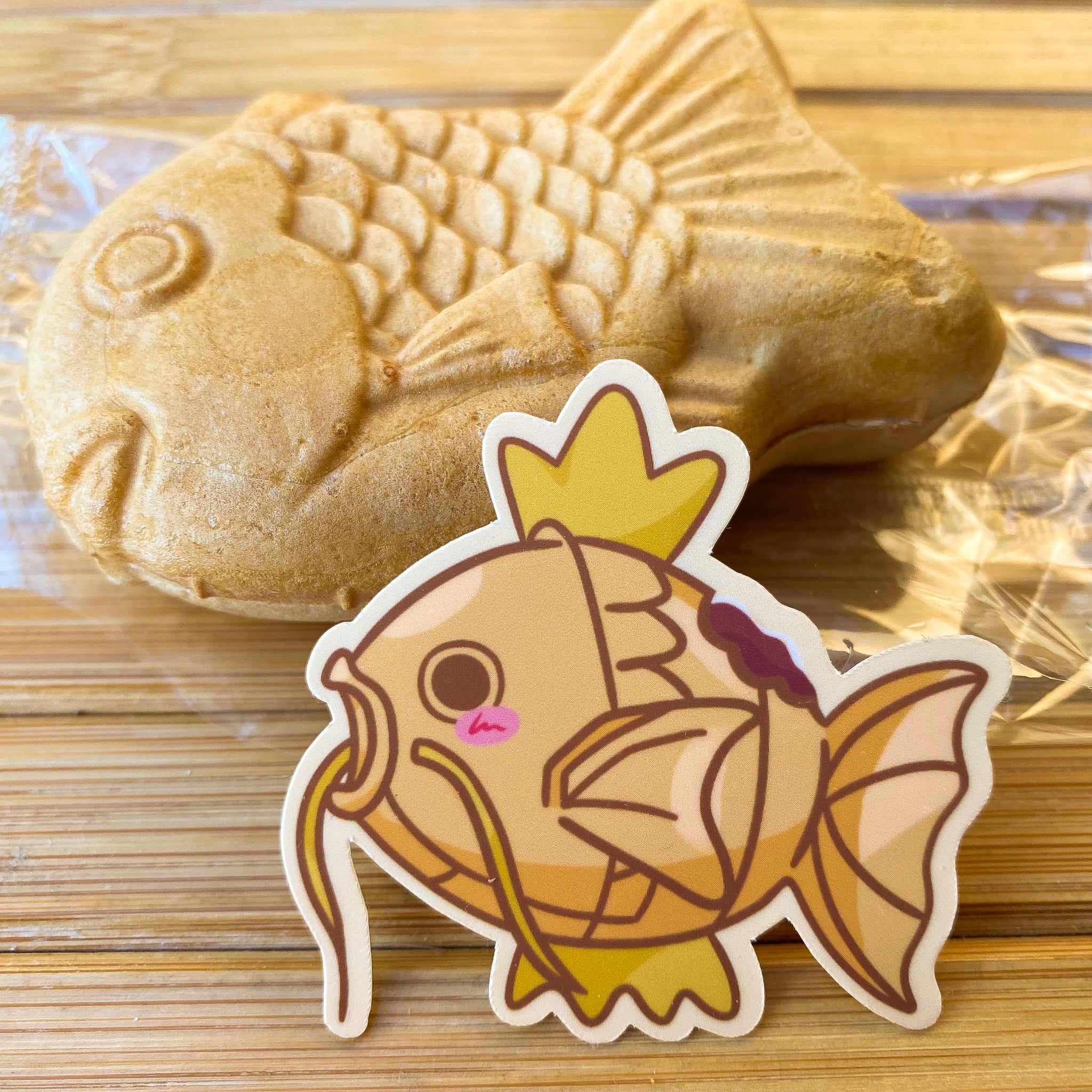 Magikarp Taiyaki Sticker - Pokemon Food Merch | Poliswag Club