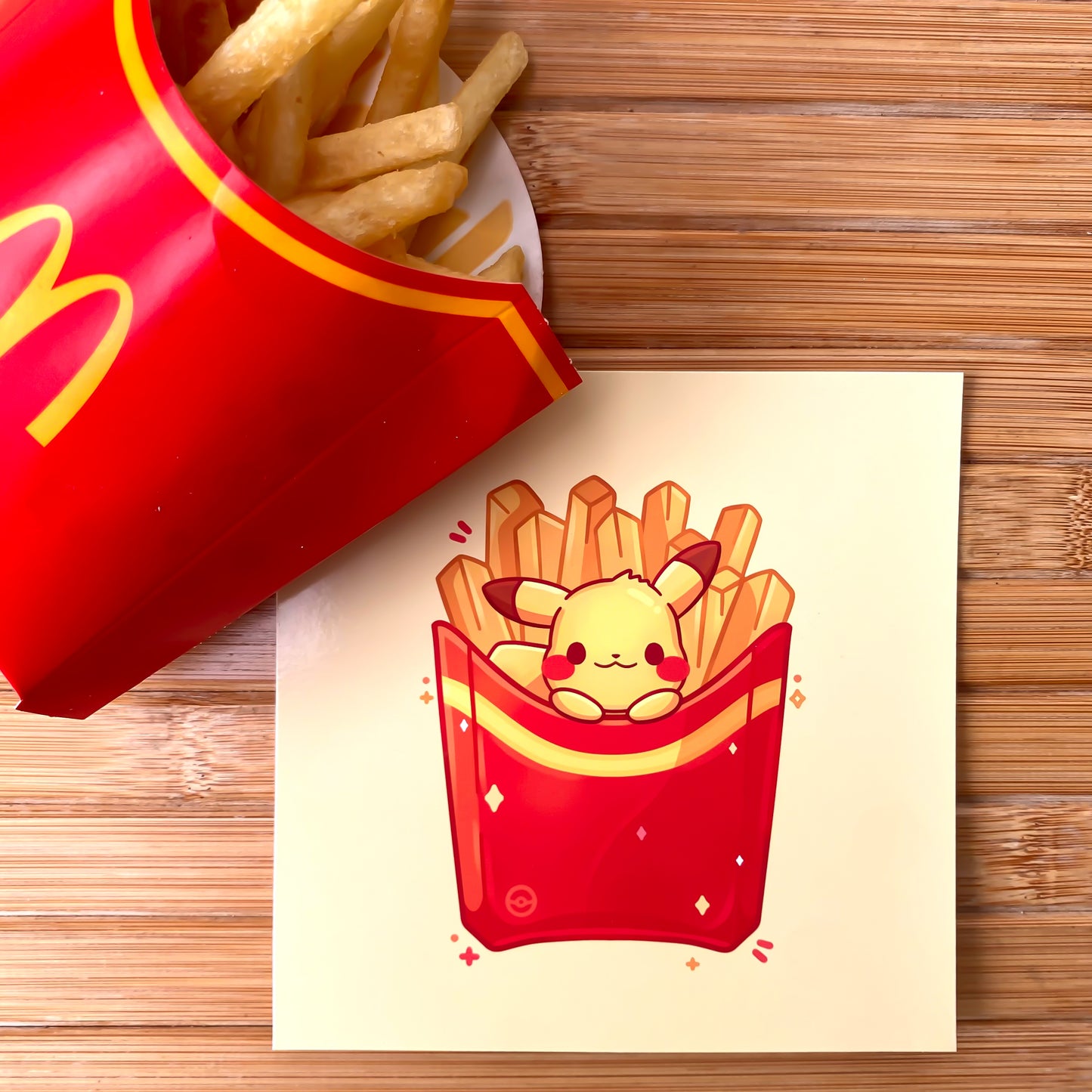 Pikachu Fries Sticker