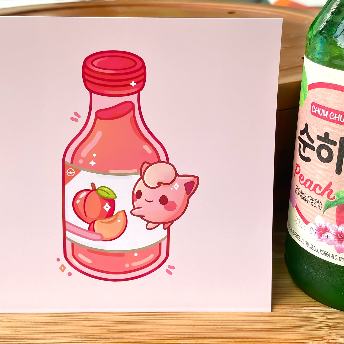 Jigglypuff Peach Soju Sticker